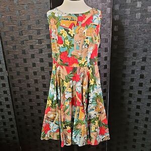 Grace Karin Vintage Pin Up Girl Dress - Fit & Flare -  Size XL (Fits Small)